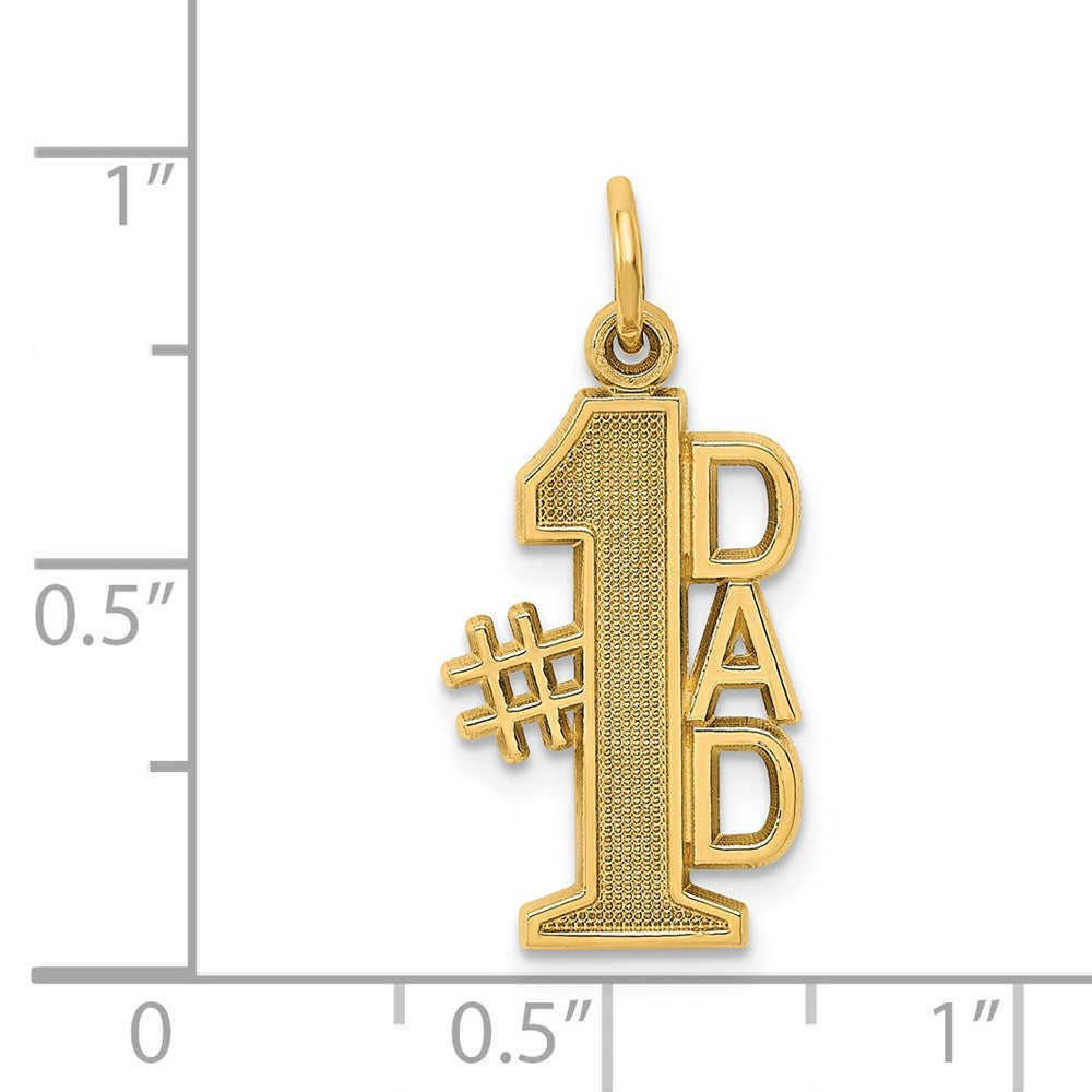 #1 DAD Charm in 14k Yellow Gold