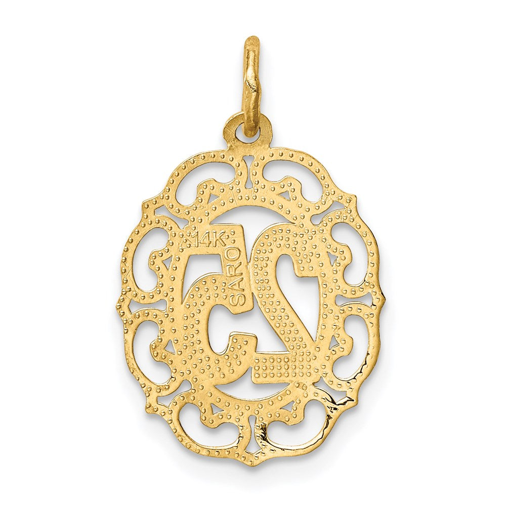# 25 in Oval Pendant in 14k Yellow Gold