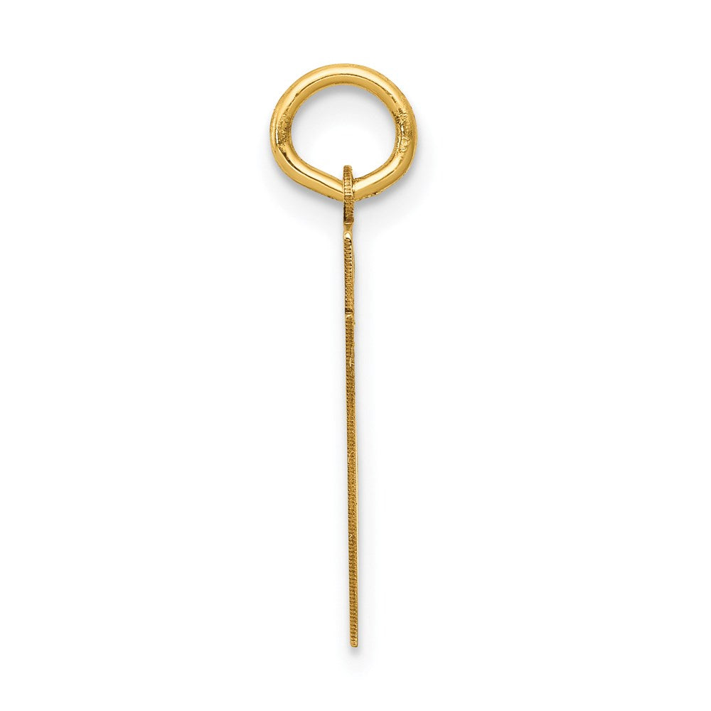 Small Satin Number 31 Charm in 14k Yellow Gold