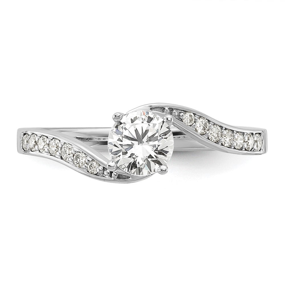 Lab Grown Diamond VS/SI FGH Round Complete Eng Ring in 14k White Gold