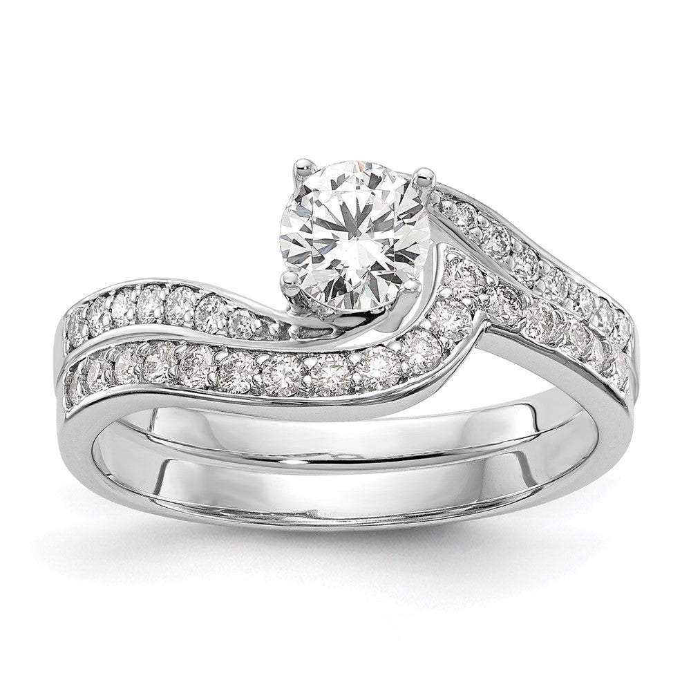 Lab Grown Diamond VS/SI FGH Round Complete Eng Ring in 14k White Gold