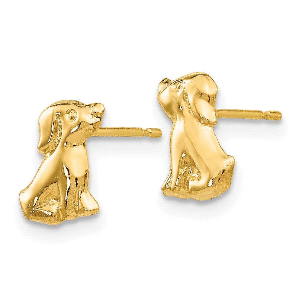 Madi K Dog Post Earrings in 14k Yellow Gold