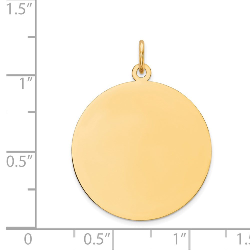 Round Disc Charm in 14k Yellow Gold