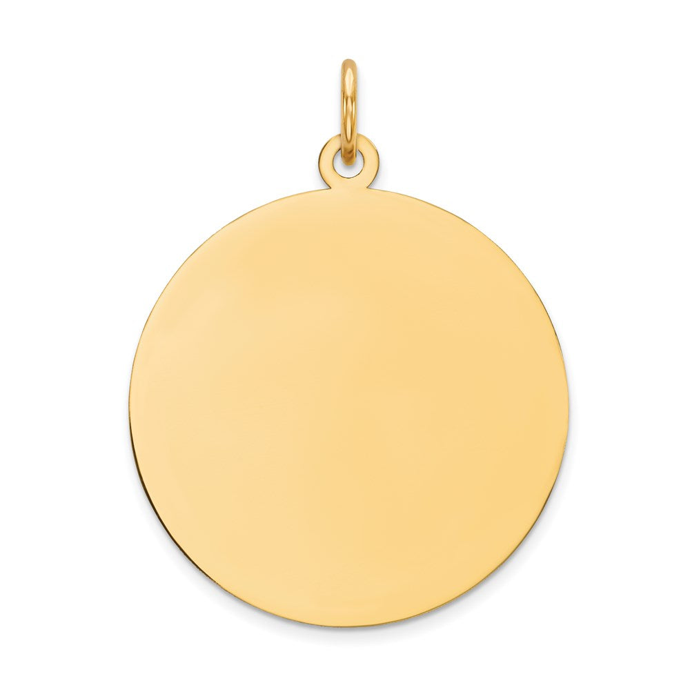 Round Disc Charm in 14k Yellow Gold