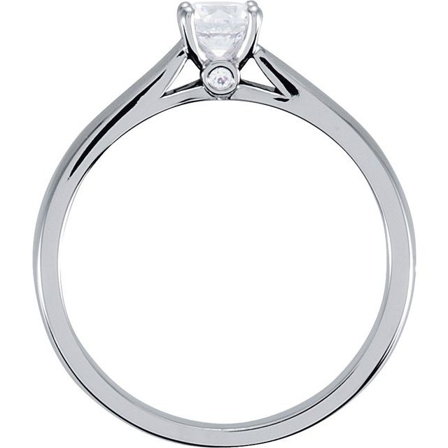 Round 1/2 CTW Diamond Solitaire Engagement Ring with Accent