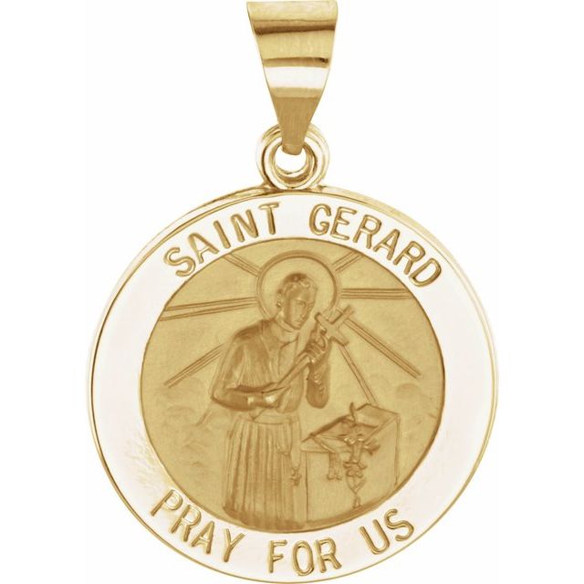 15mm Round Hollow St. Gerard Medal