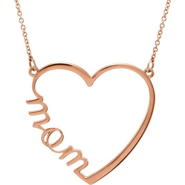"Mom" Heart 17" Necklace