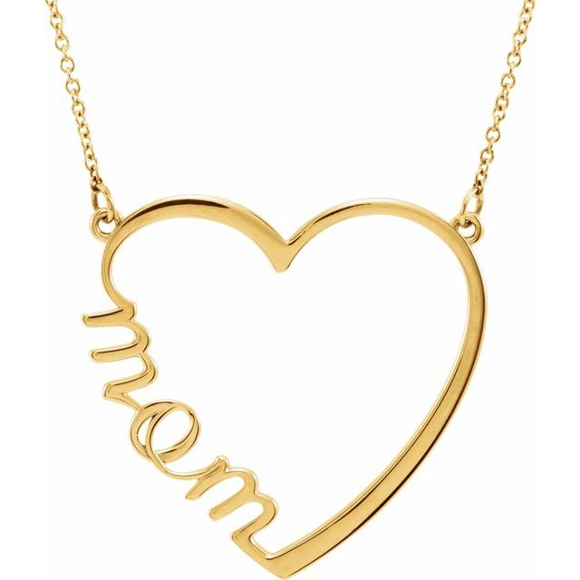 "Mom" Heart 17" Necklace