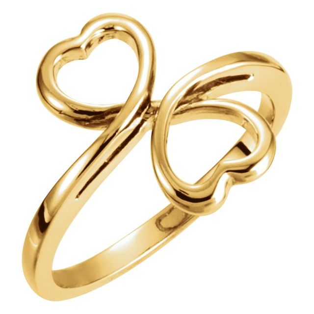 14mm Double Heart Ring