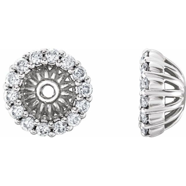 1/8 CTW Diamond Earring Jackets with 3.6mm ID