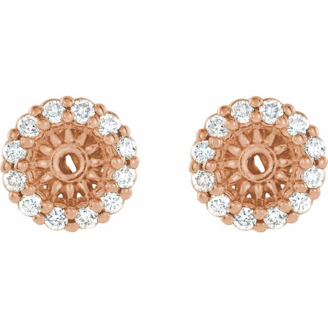 1/8 CTW Diamond Earring Jackets with 3.6mm ID