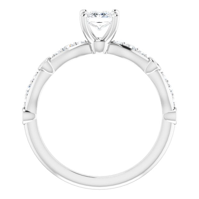 4.5mm Square I2 Engagement Ring