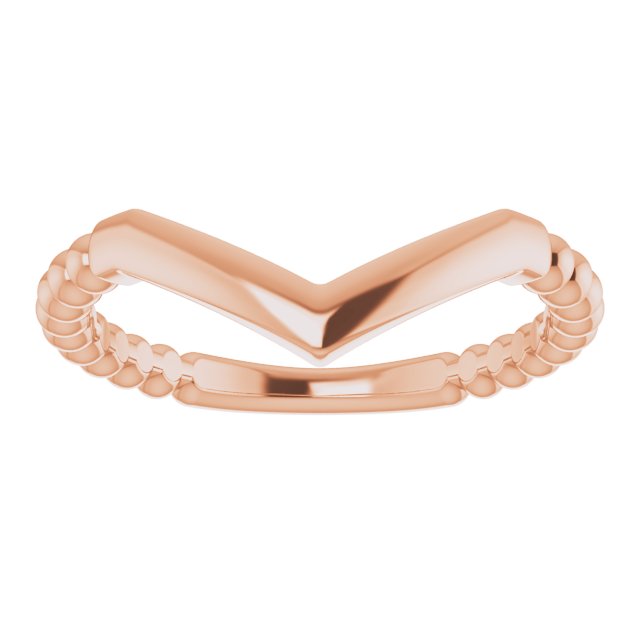 Stackable Beaded "V" Ring