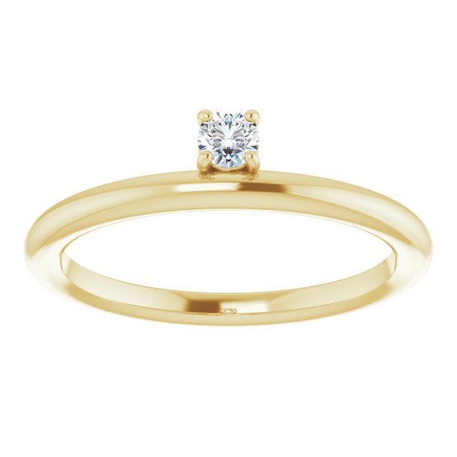 Round 1/10 CT Lab-Grown Diamond Stackable Ring
