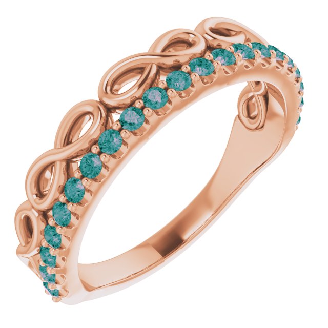 Natural Alexandrite Infinity-Inspired Stackable Ring