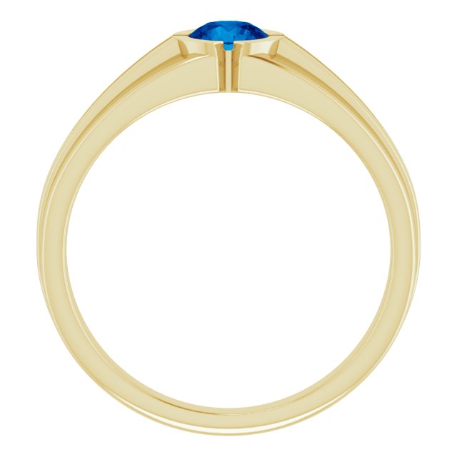 Lab-Grown Blue Sapphire Ring