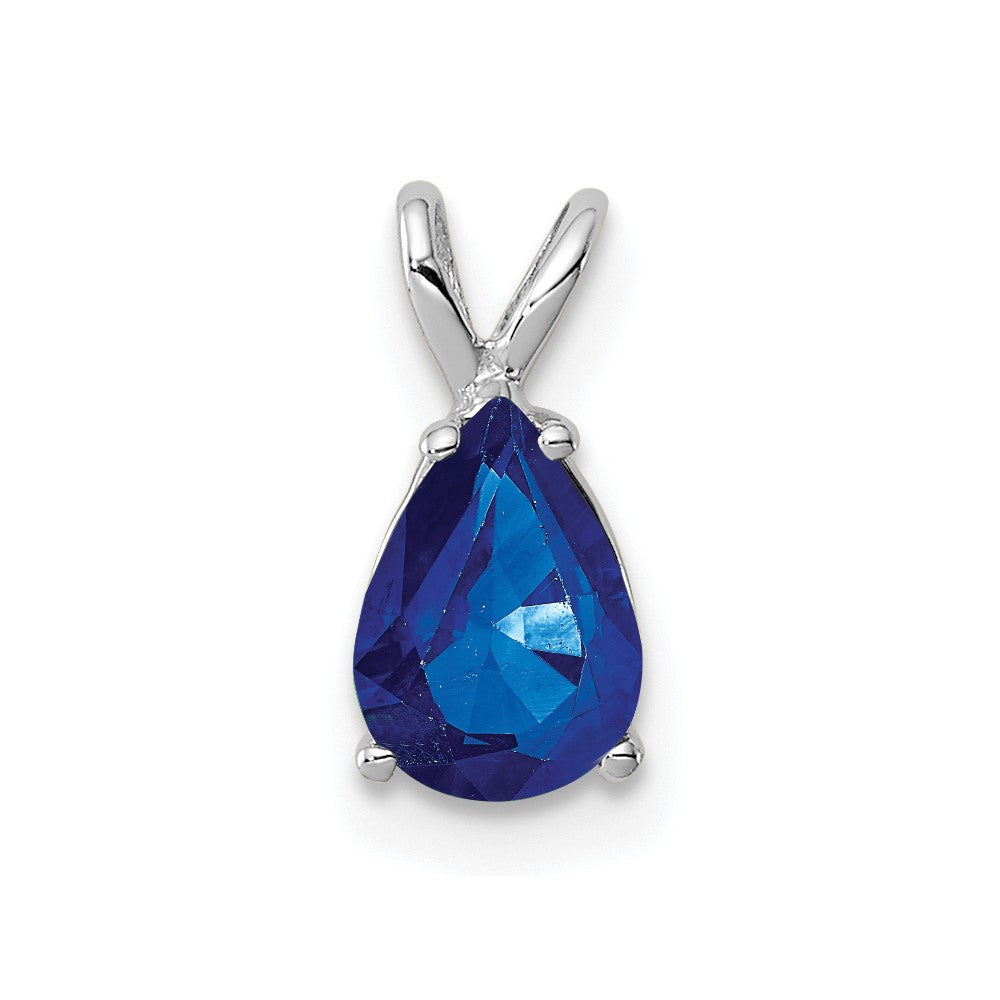 Sapphire pendant in 14k White Gold