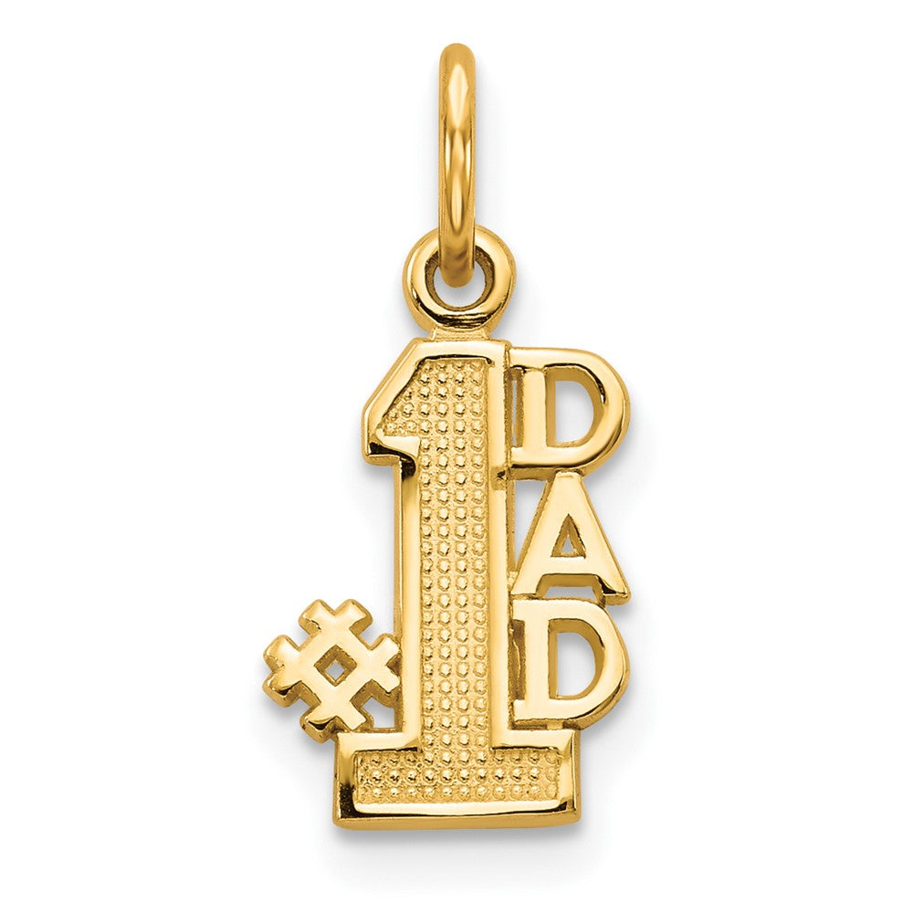 #1 DAD Charm in 10k Yellow Gold