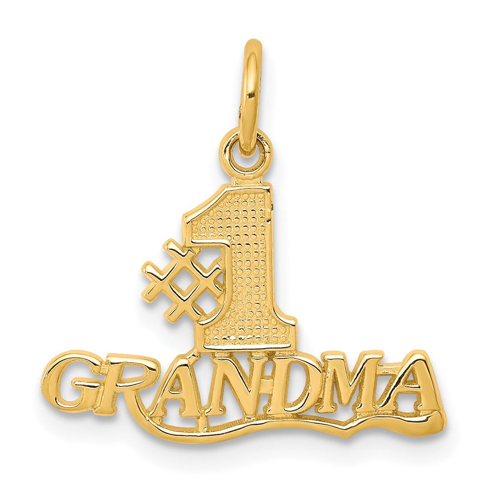 #1 GRANDMA Charm in 10k Yellow Gold