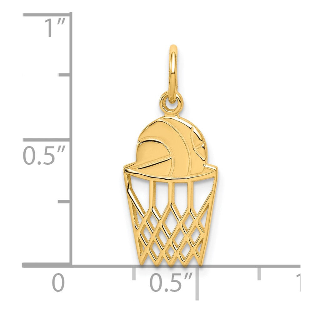 Basketball Charm in 10k Yellow Gold