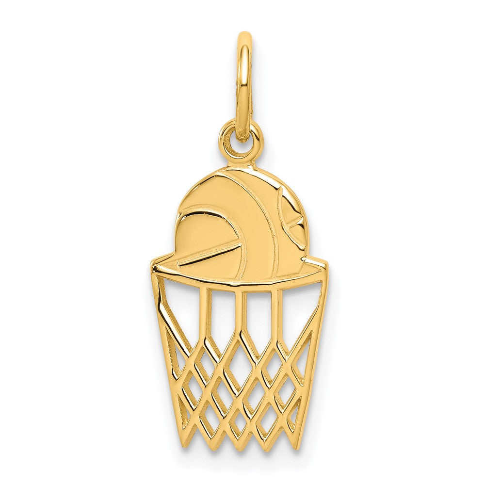 Basketball Charm in 10k Yellow Gold
