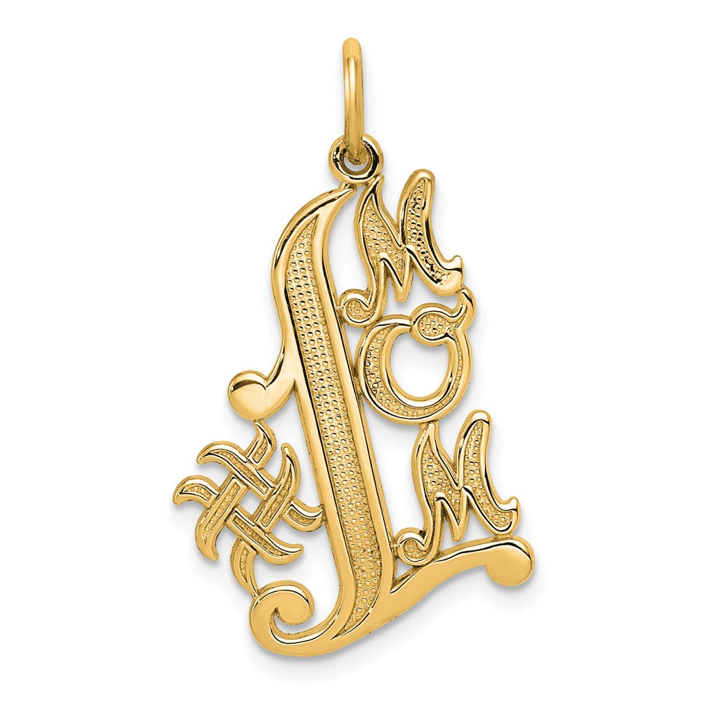 #1 MOM Charm in 10k Yellow Gold