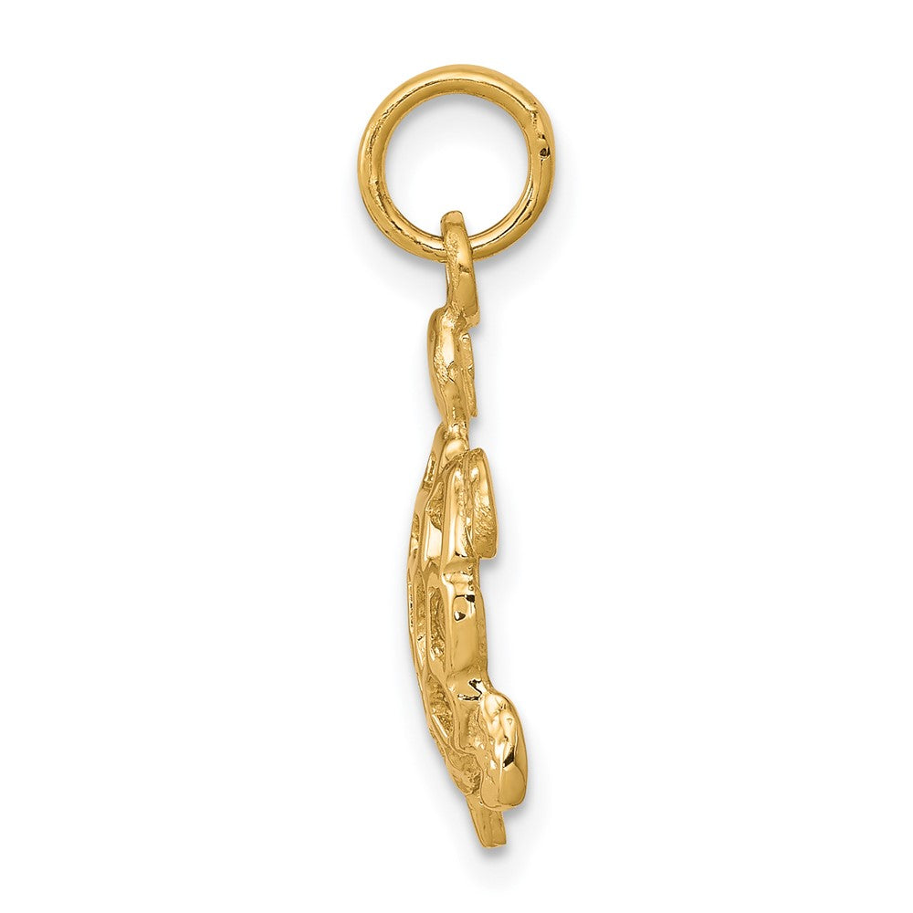 Turtle Charm in 10k Yellow Gold