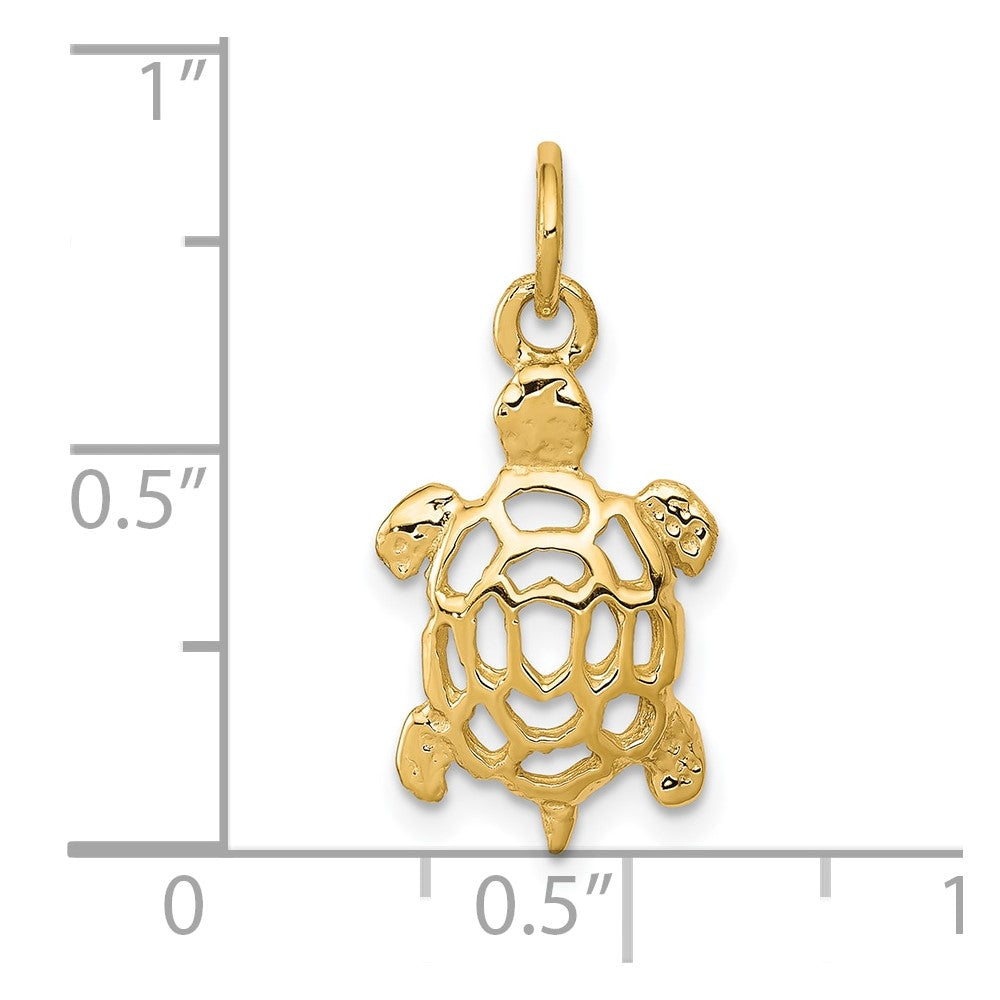 Turtle Charm in 10k Yellow Gold