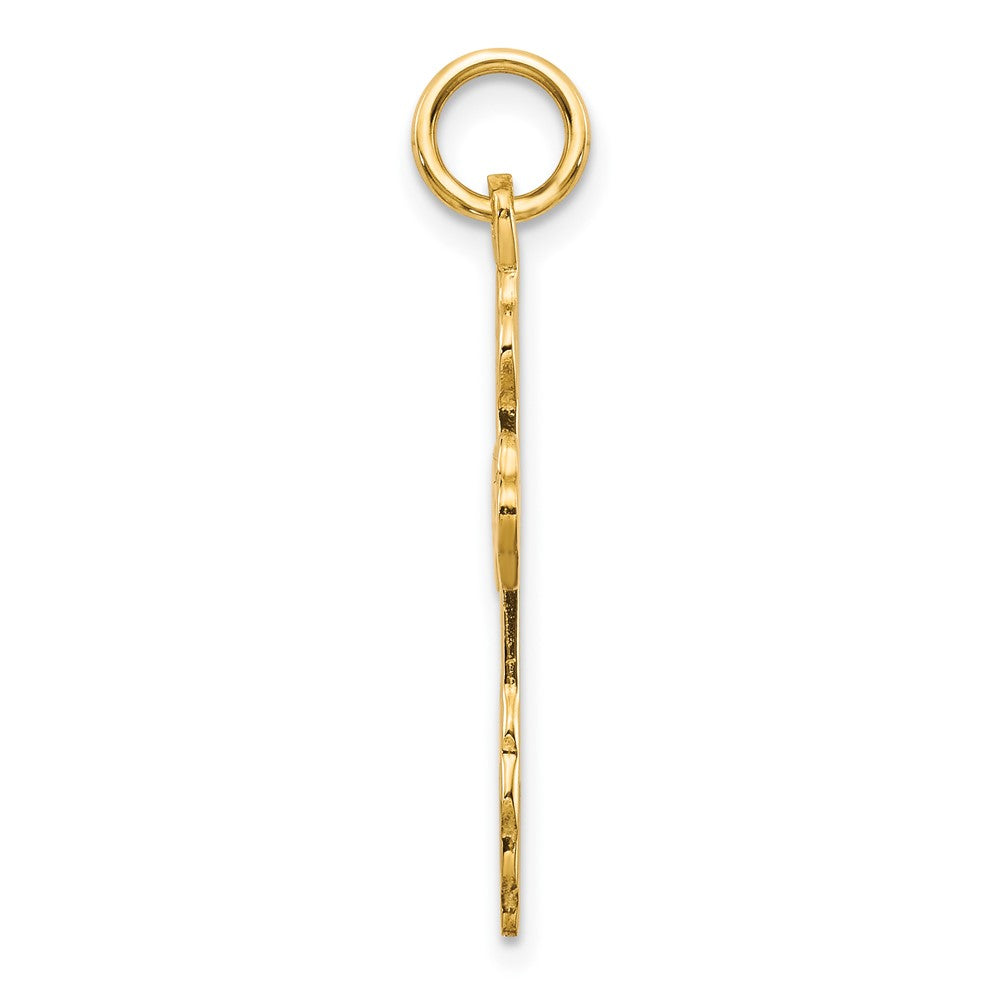 Eastern Orthodox Cross Charm in 10k Yellow Gold