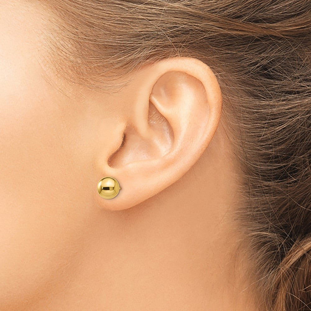 Polished 8mm Ball Post Earrings in 10k Yellow Gold