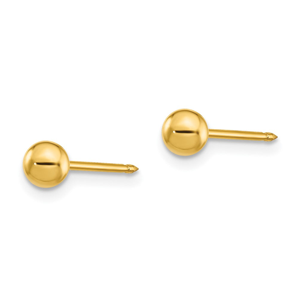 Inverness 24k Plated 4mm Ball Post Earrings in Base Metal