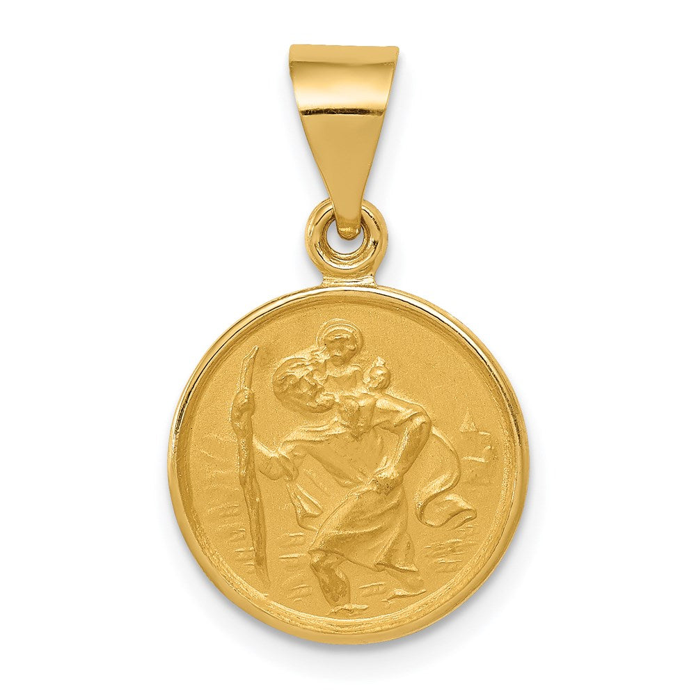 Saint Christopher Medal Pendant in 18k Yellow Gold