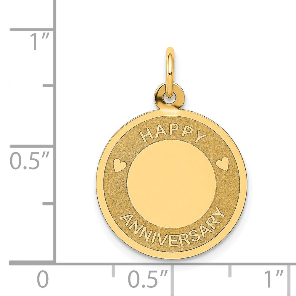 HAPPY ANNIVERSARY Charm in 14k Yellow Gold