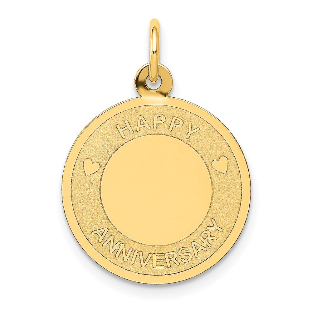 HAPPY ANNIVERSARY Charm in 14k Yellow Gold