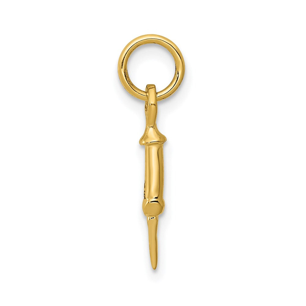Doctors Syringe Charm in 14k Yellow Gold