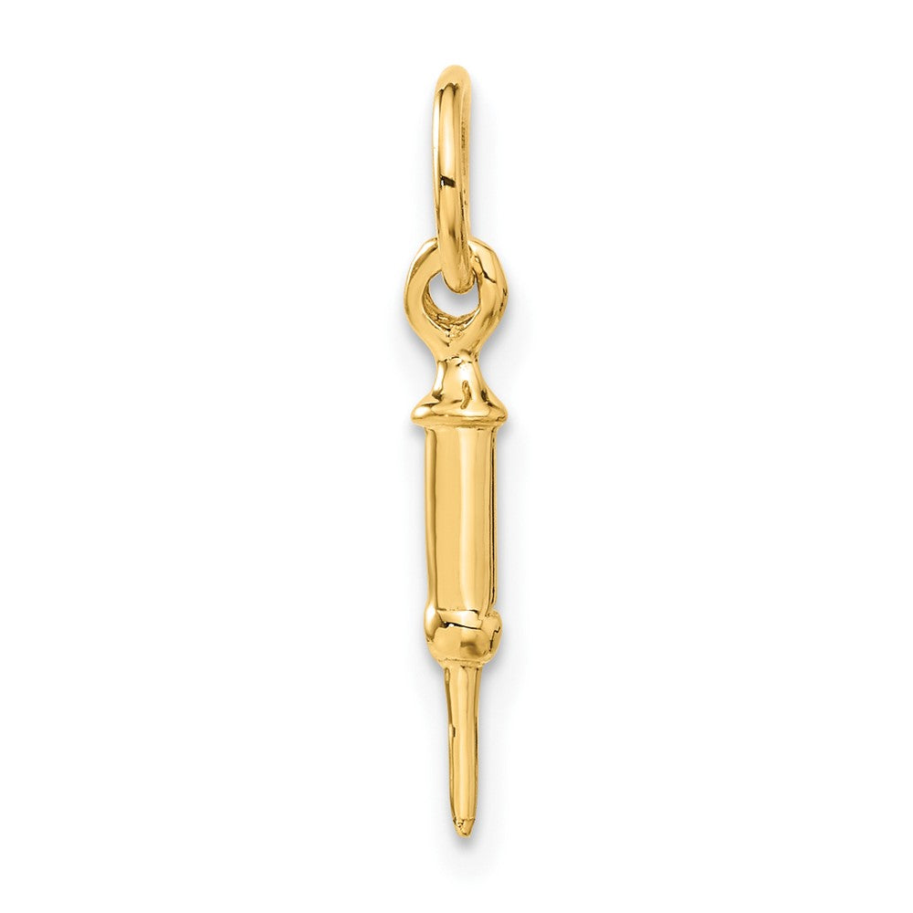 Doctors Syringe Charm in 14k Yellow Gold