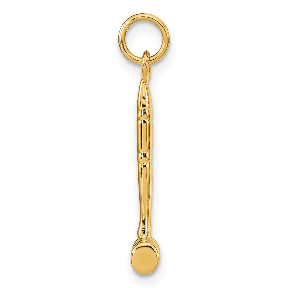 3-D Gavel Charm in 14k Yellow Gold