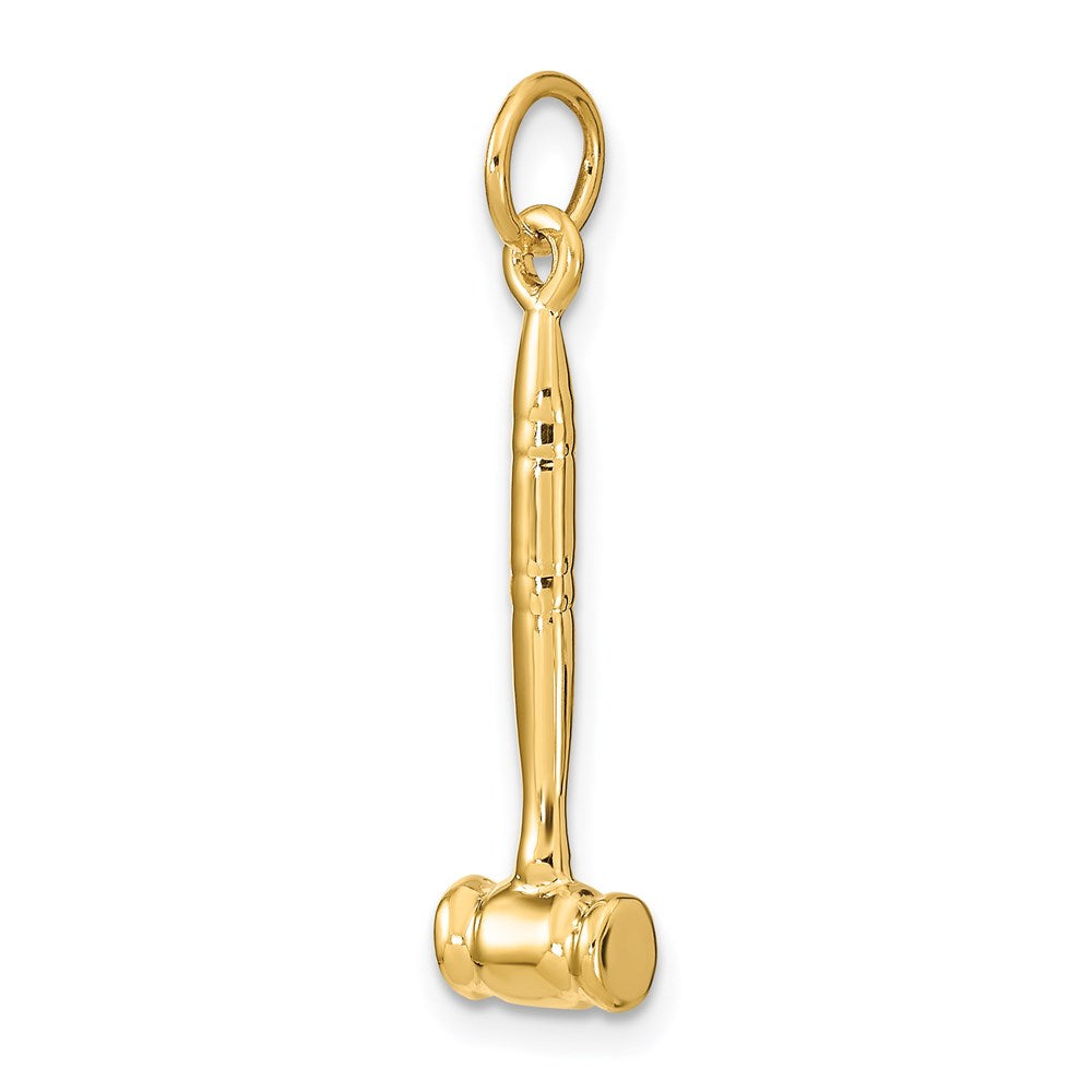 3-D Gavel Charm in 14k Yellow Gold
