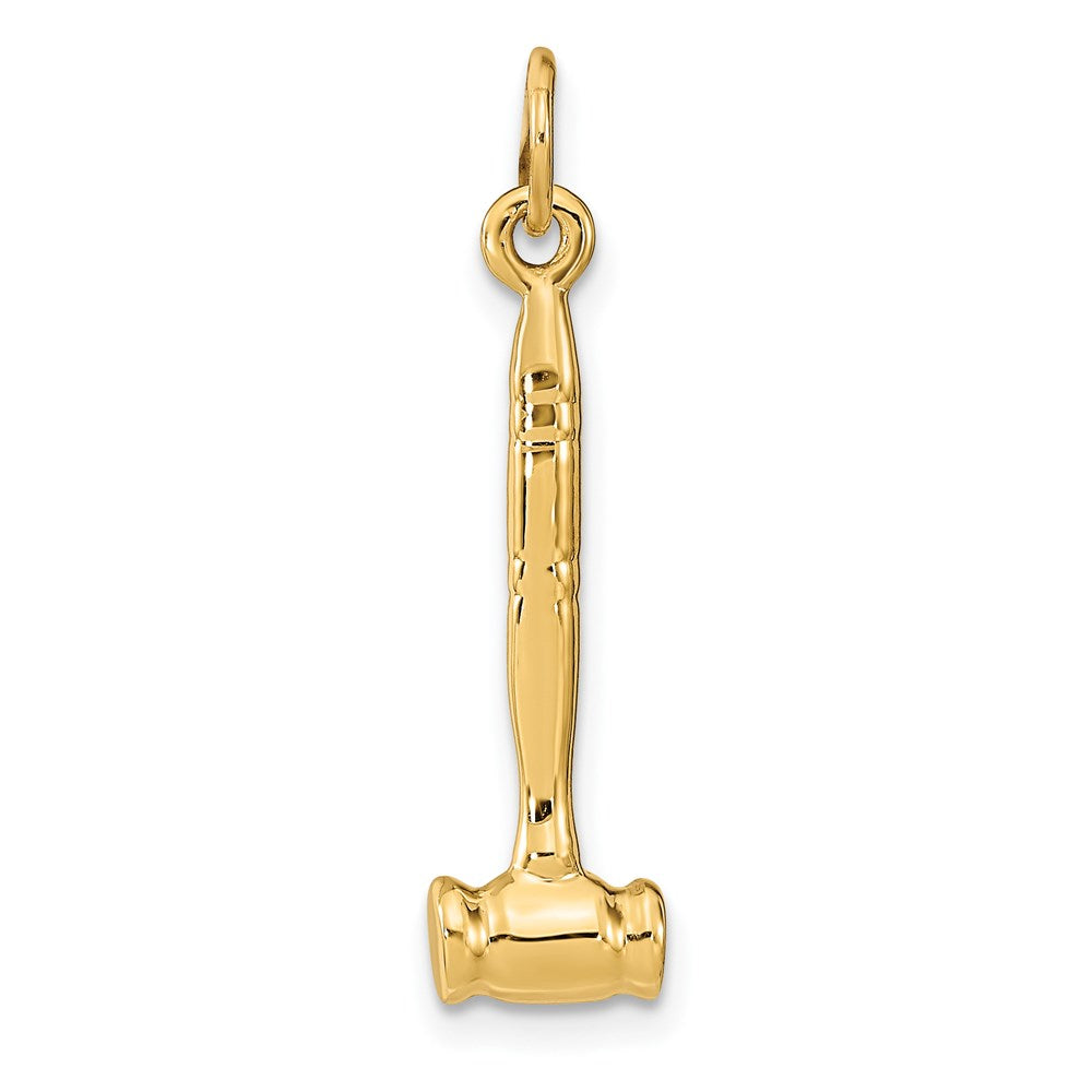 3-D Gavel Charm in 14k Yellow Gold