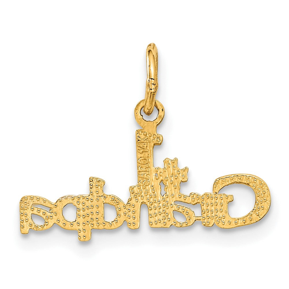 #1 GRANDPA Charm in 14k Yellow Gold