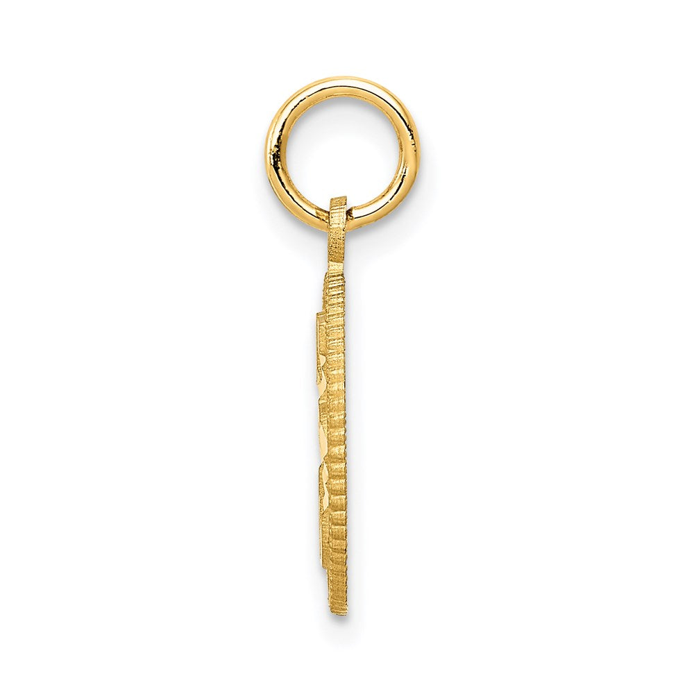 #15 Circle Pendant in 14k Yellow Gold