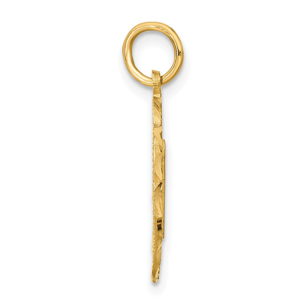 #18 Oval Pendant in 14k Yellow Gold
