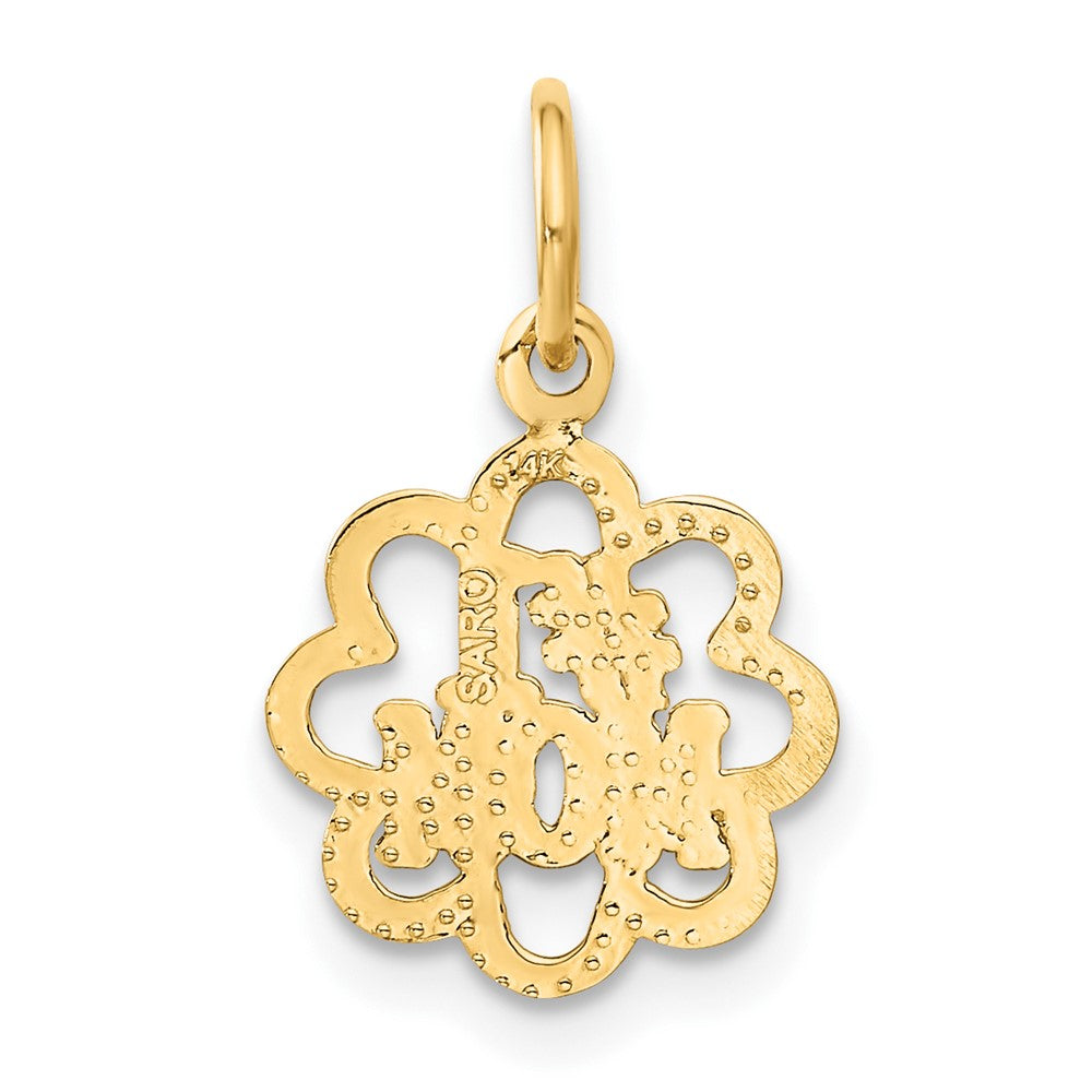 #1 MOM Charm in 14k Yellow Gold