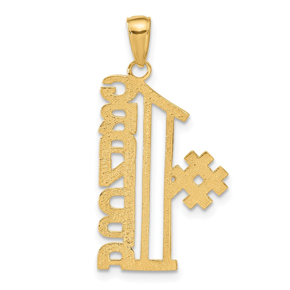 #1 GRANDPA Pendant in 14k Yellow Gold