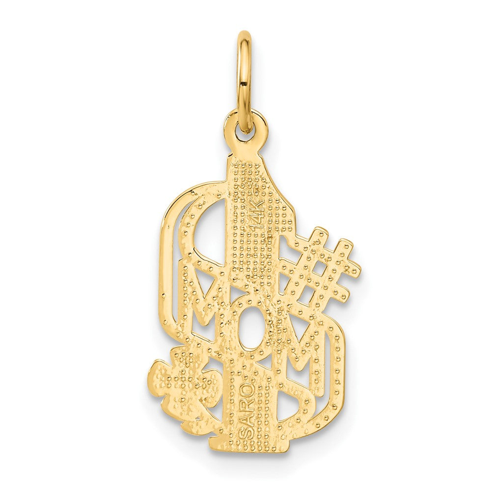 #1 MOM Charm in 14k Yellow Gold