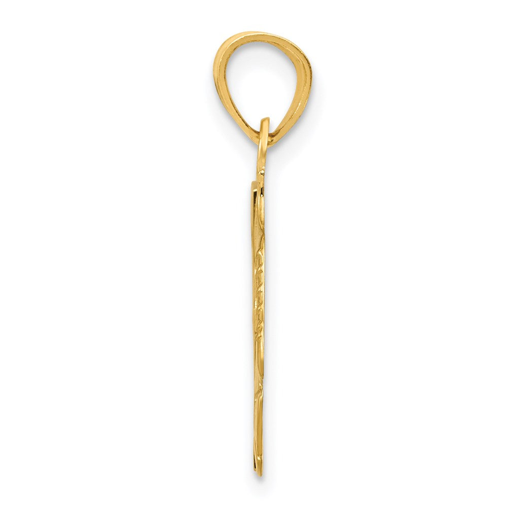#1 Soccer Ball With Cleats Pendant in 14k Yellow Gold
