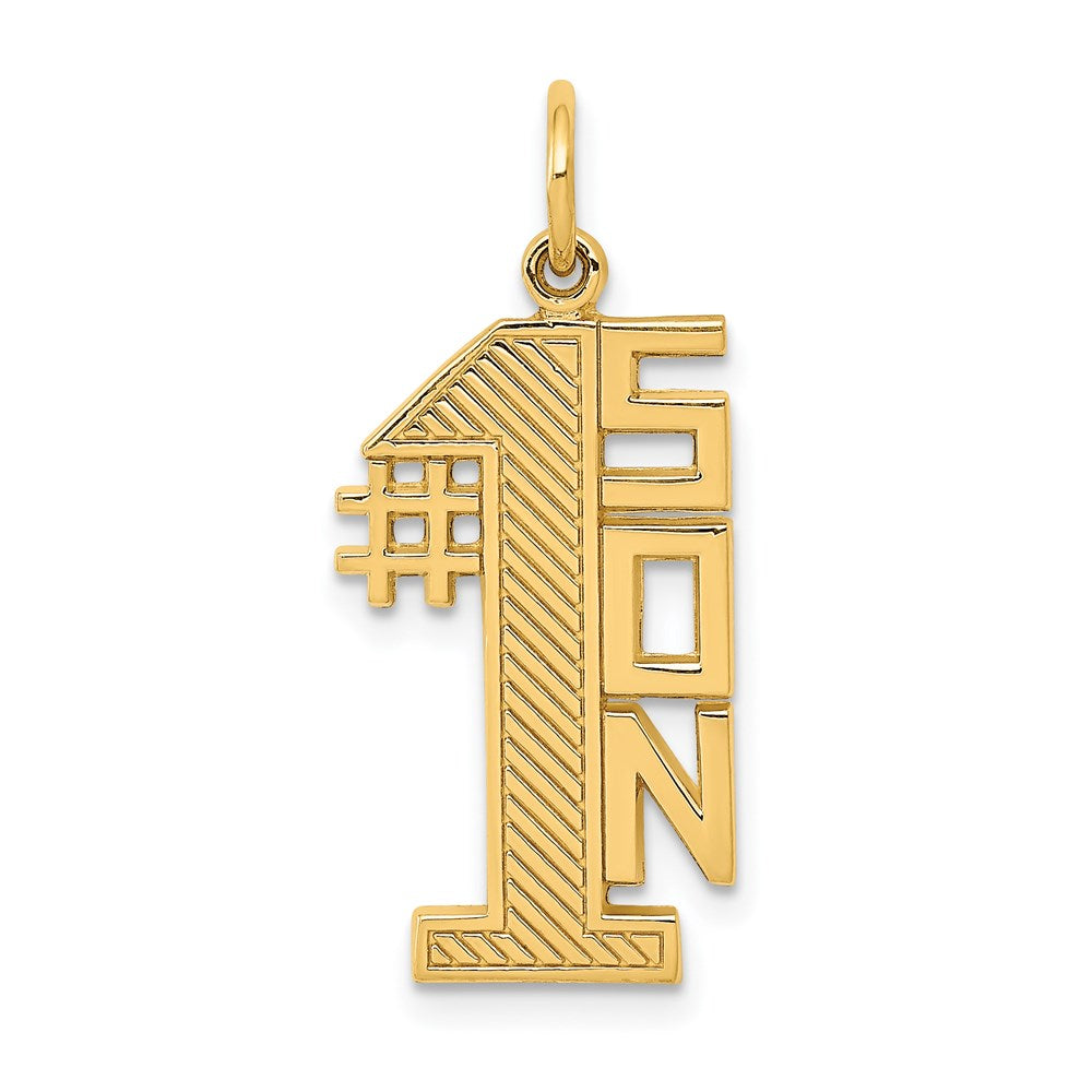 #1 SON Charm in 14k Yellow Gold