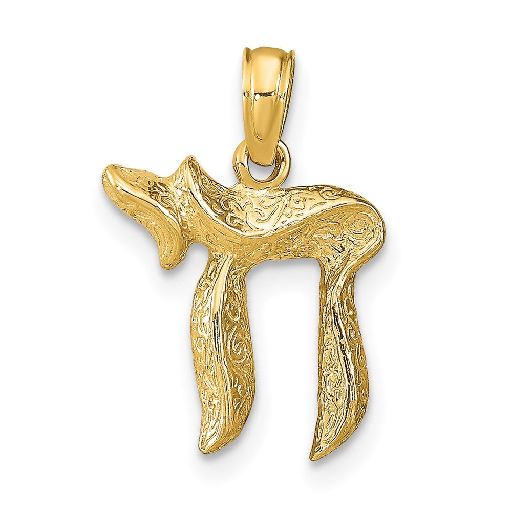 Chai Pendant in 14k Yellow Gold