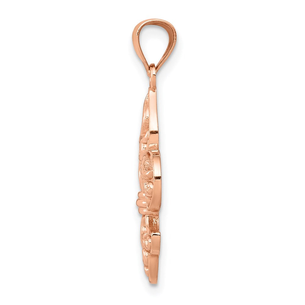 Fleur de lis Pendant in 14k Rose Gold