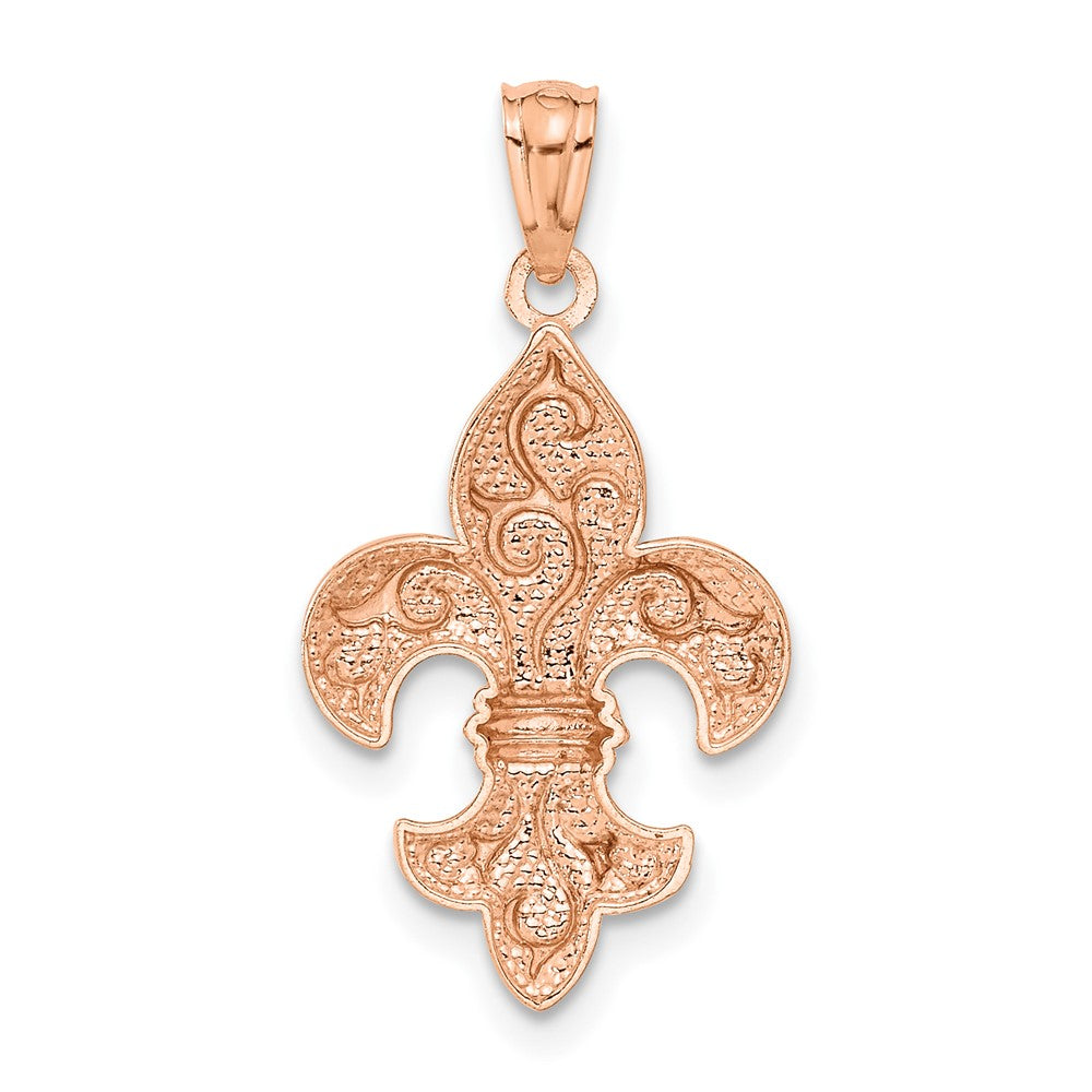 Fleur de lis Pendant in 14k Rose Gold